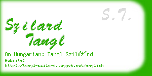 szilard tangl business card